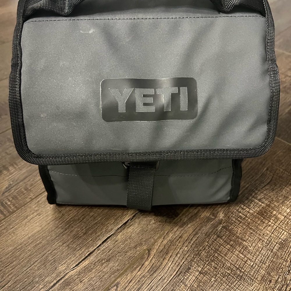 Yeti Gray Lunch Bag with Durable Fabric and Flap closure